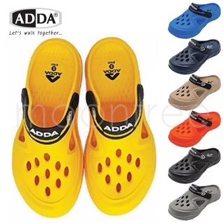 🔥ADDA 57A01 รองเท้าแตะ ผู้ชาย แบบสวมหัวโต รุ่น ไซส์ 7-10 สี ดำ เทา กรม ฟ้า เหลือง ส้ม ครีม