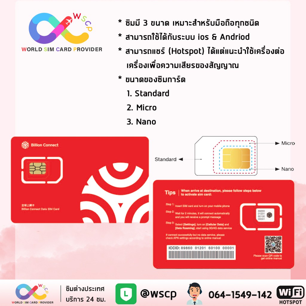 Singapore&Malaysia&Thailand&Indonisia Sim Card 1GB 128kbps ซิม
