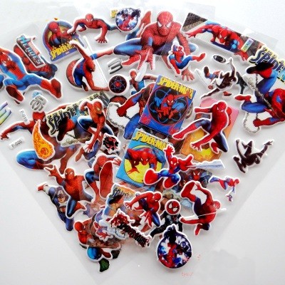 Sticker 3D ลาย super hero สติ๊กเกอร์นูนสำหรับเด็กชาย สติ๊กเกอร์spiderman สติ๊กเกอร์avengers