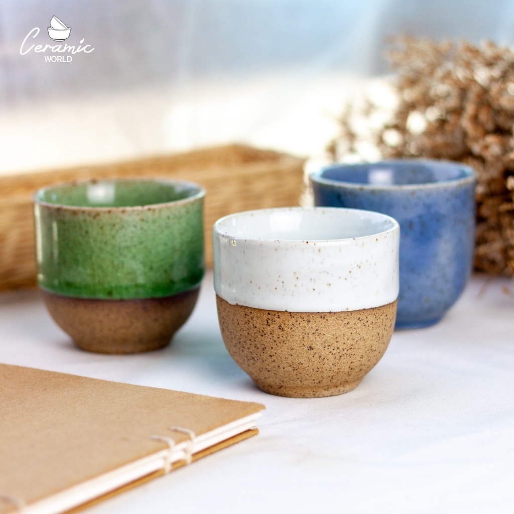 ถ้วยชาญี่ปุ่น ต้นตำรับญี่ปุ่นฮอกไกโด Japanese tea cup ผลิตแบบแฮนเมด เป็นเซรามิคทนความร้อนสูง เข้าไมโครเวฟได้