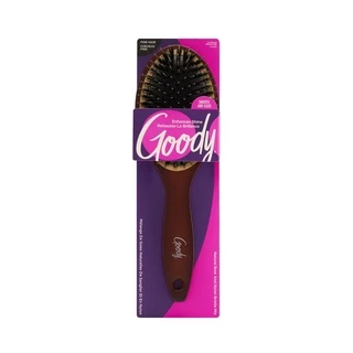 Goody 45668หวีแปรงขนหมูป่าผสมไนลอน สีน้ำตาล นำเข้าจากประเทศอเมริกา Smooth Blends Boar Ceramic Oval