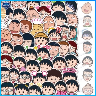 สติกเกอร์ กันน้ํา ลาย Chibi Maruko-chan สําหรับติดตกแต่งหมวกกันน็อค รถจักรยานยนต์