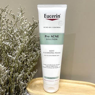 Eucerin pro acne soft cleansing foam 150ml (โฟมสำหรับผิวมันและเป็นสิว)