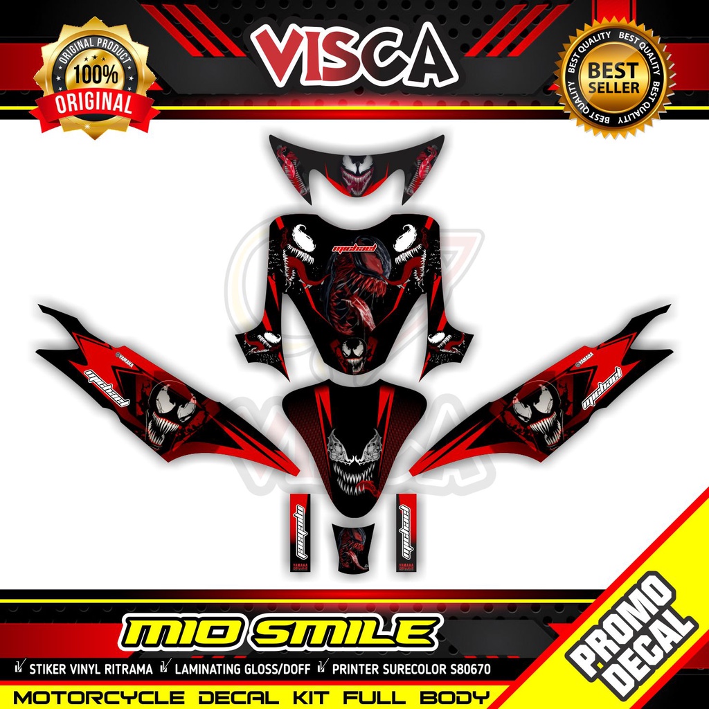 รูปลอก Mio Smile Full Body สติกเกอร์ Mio Smile Full Body Striping Mio Smile Variation Decal โฮโลแกรม