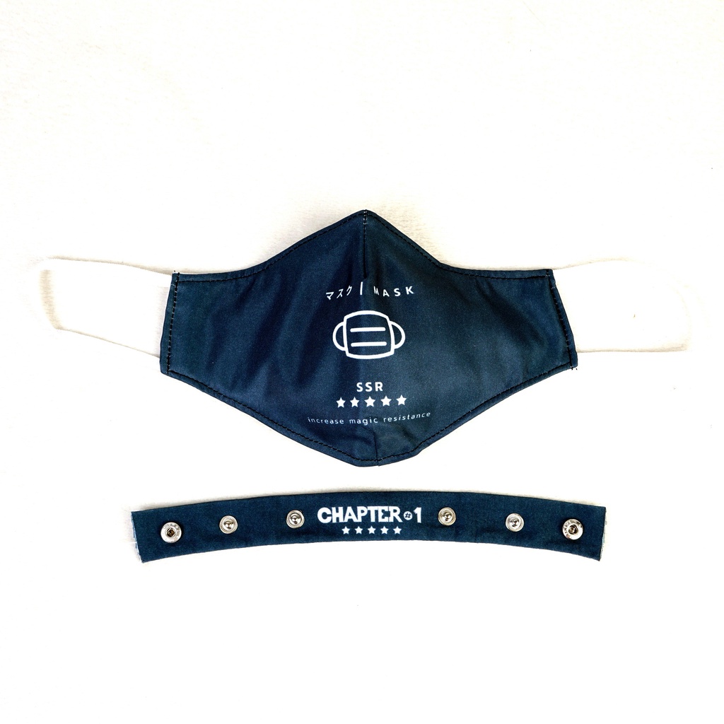 หน้ากาก ลาย SSR ป้องกัน ฝุ่นละออง พร้อมสายรัด คล้องคอ / SSR Microfiber Muslin Anti Droplet Fabric MA