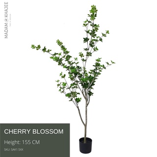 "Cherry Blossom Tree (Premium) Height 155 cm. ต้นซากุระปลอม ต้นไม้เสมือนจริง เกรดพรีเมี่ยม ความสูง 155 ซม.