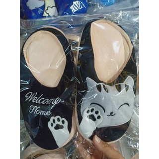‼️พร้อมส่ง‼️รองเท้าใส่เดินในบ้านพื้นหนาลายแมว