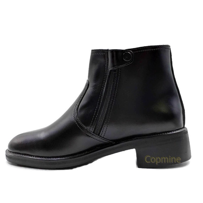 รองเท้าฮาฟ หนังวัวแท้ ซิปคู่ ยี่ห้อ Copmine สำหรับรองเท้าตำรวจ รองเท้าทหาร เหมาะสำหรับงานราชพิธี