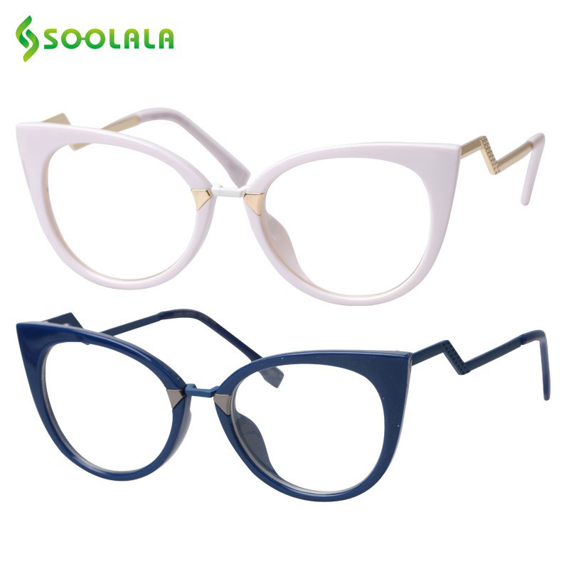 Soolala Cateye ผู้ชาย ผู้หญิง แว่นอ่านหนังสือ บันไดที่ไม่ซ้ํากัน ตาแมว สายตายาว แว่นอ่านหนังสือ สายตาสั้น