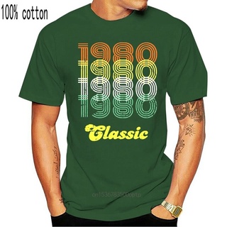 [S-5XL]เสื้อยืด คอกลม ผ้าฝ้าย 100% พิมพ์ลาย 1980 Classic - 1980S สําหรับผู้ชาย