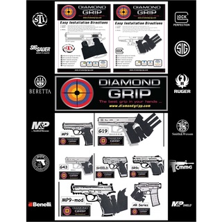 กันลื่นติดปืน Diamondgripp CZ75 SP-01 Compact Shadow เนื้อยางหนึบๆ