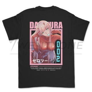 [S-5XL] เสื้อยืด ผ้าฝ้าย พิมพ์ลายอนิเมะ Darling in The Franxx Zero Two สําหรับผู้ชาย และผู้หญิง