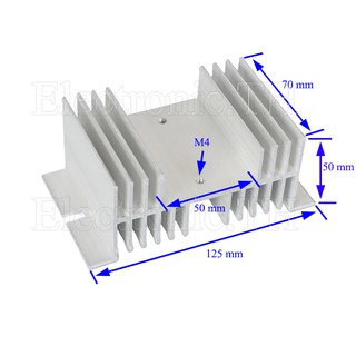 Heatsink SSR 1เฟส 75A ฮีตซิ้งค์ อะลูมิเนียม