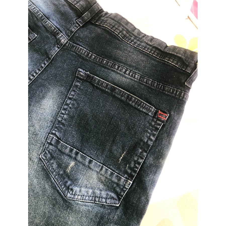 กางเกงยีนส์ชาย Denim Premium ขากระบอก สียีนส์/สีดำ ราคา ถูกที่สุด ดีลบีเคเค แกลเลอรีภาพที่ 4