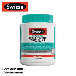 Swisse High Strength Odourless Wild Fish Oil 1500mg 400 Caps Australia มีความแข็งแรงสูง ที่ไม่มีกลิ่น น้ำมันปลาป่า