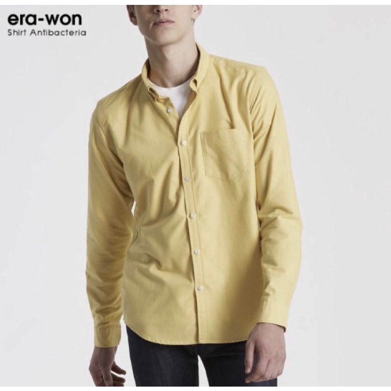 เสื้อเชิ้ต Erawon รุ่นOxford antibacterial size M สีเหลืองทองสดใส