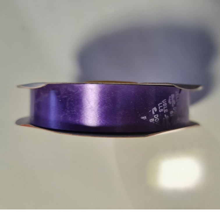 ริบบิ้น NO.5 ขนาด 21 มิล x 40 เมตร DOUBLE BELLS PLASTIC RIBBON  1 ม้วน