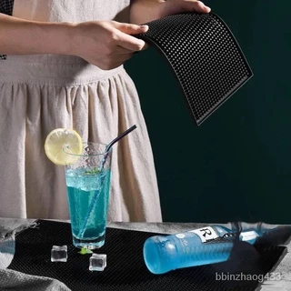 แผ่นรองบาร์ ที่รองแก้วกันลื่นและกันน้ำ รุ่นหนาพิเศษ bar mat อุปกรณ์เชคเกอร์