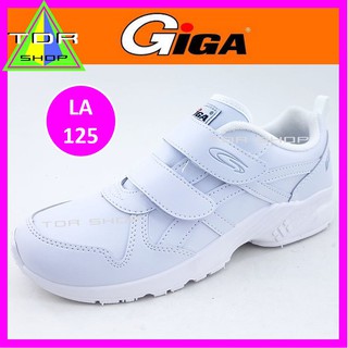GIGA รุ่น LA125 รองเท้าผ้าใบ รองเท้าผ้าใบ ใส่ทำงาน Sneaker ผู้หญิง สีขาว แบบแปะเทป เทปกาวตีนตุ๊กแก ใส่สะดวกสบาย ทนน้ำ