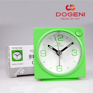 นาฬิกาปลุก DOGENI มีพรายน้ำ สีเขียว รุ่น TEP007,TEP007GR