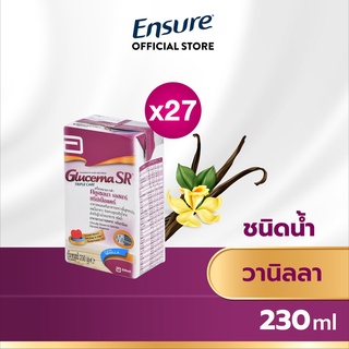 [หมดอายุ 03/67] [ส่งฟรี] Glucerna SR กลูเซอนา เอสอาร์ ชนิดน้ำ วานิลลา 230ml 27 กล่อง Glucerna SR Vanilla 230ml x27