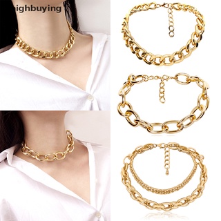 [highbuying] พังก์ ฮิปฮอป สร้อยคอโชคเกอร์ สําหรับผู้หญิง งบ โกธิค คิวบา สร้อยคอก้อน ใหม่ พร้อมส่ง