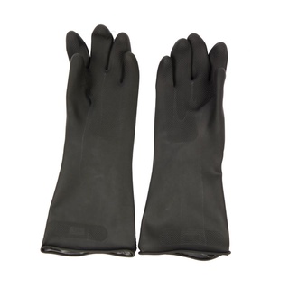 ถุงมือยางหนา L สีดำ สตรองแมน ถุงมือยาง Thick Latex Gloves L Black Strongman