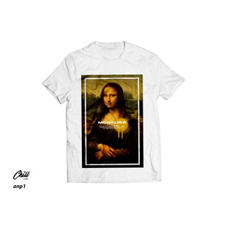 คอลูกเรือเสื้อยืดคอกลมเสื้อยืด พิมพ์ลาย Mona LISA I CUSTOM I TOKOH I ARTIST I TSHIRT I GILDANผ้าฝ้ายแท้