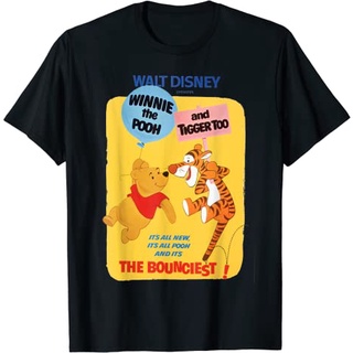 เสื้อยืดผ้าฝ้ายพรีเมี่ยม เสื้อยืด พิมพ์ลาย Disney Winnie the Pooh and Tigger