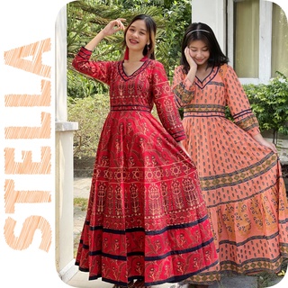 [ Stella Collection ] โบฮีเมียนเดรส Bohemian Indian Style ทักแชทก่อนซื้อนะคะ มีอีกหลายลายด้านใน