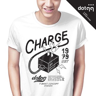 dotdotdot เสื้อยืด ลาย Charge (White)สามารถปรับแต่งได้