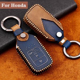 เคสพวงกุญเเจหนัง สำหรับ Honda Civic City HRV Jazz Accord CRV CRV BRV car key cover in stock