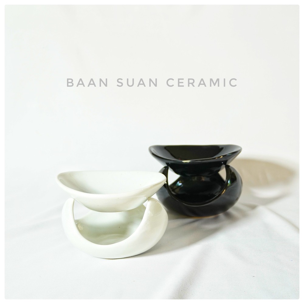 BAANSUAN CERAMIC เตาน้ำมันหอมระเหย วัสดุเซรามิก แยกชิ้นได้ ขนาด 12.5×9 cm. มี7สี ราคา ถูกที่สุด ดีลบีเคเค แกลเลอรีภาพที่ 9
