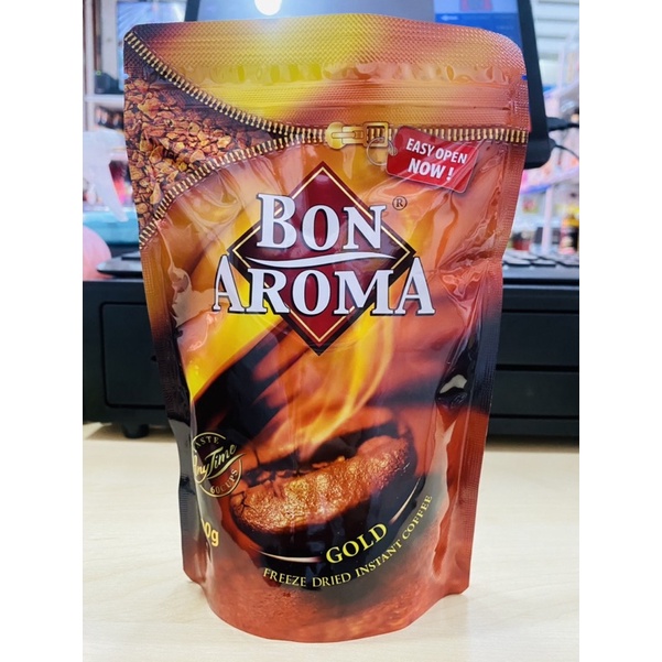 Bon​ Aroma Gold​ (บอน​ อโรมา โกลด์)​ กาแฟสำเร็จรูปชนิดฟรีซดราย​ 100​ กรัม​ ชนิดถุงเติม​