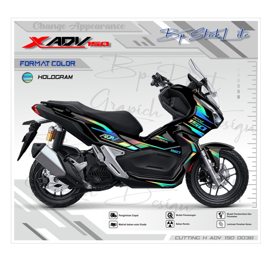 Adv 150 - สติกเกอร์ตัด ADV 150 - STICKER CUTTING ADV 150 LIST สําหรับรถจักรยานยนต์ HONDA ADV 150 BODY SPECIAL EDITION BP.03 B