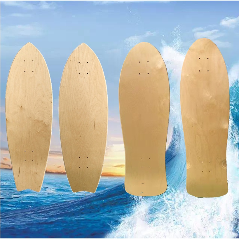 สเก็ตบอร์ดสำหรับเด็ก สเก็ตบอร์ด Quad 【พร้อมส่ง】32.5*10inch maple skateboard เซิร์ฟสเก็ตบอร์ด surf skateboard deck 32i