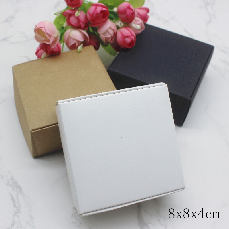 กล่องบรรจุภัณฑ์ ทรงสี่เหลี่ยม สีขาว คราฟท์ สีดํา หลายขนาด สําหรับใส่สบู่ ช็อคโกแลต ช็อคโกแลต เครื่องบิน งานแต่งงาน ปาร์ตี้ 10 ชิ้น