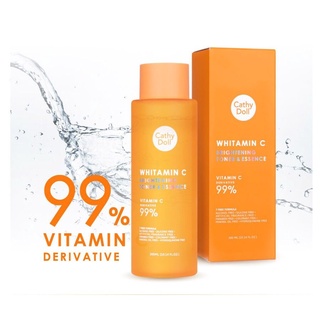 Cathy Doll Whitamin C Brightening Toner &amp; Essence 300ml โทนเนอร์และเอสเซนส์ในหนึ่งเดียว สูตรวิตามินซี ช่วยปรับผิวกระจ่างใส