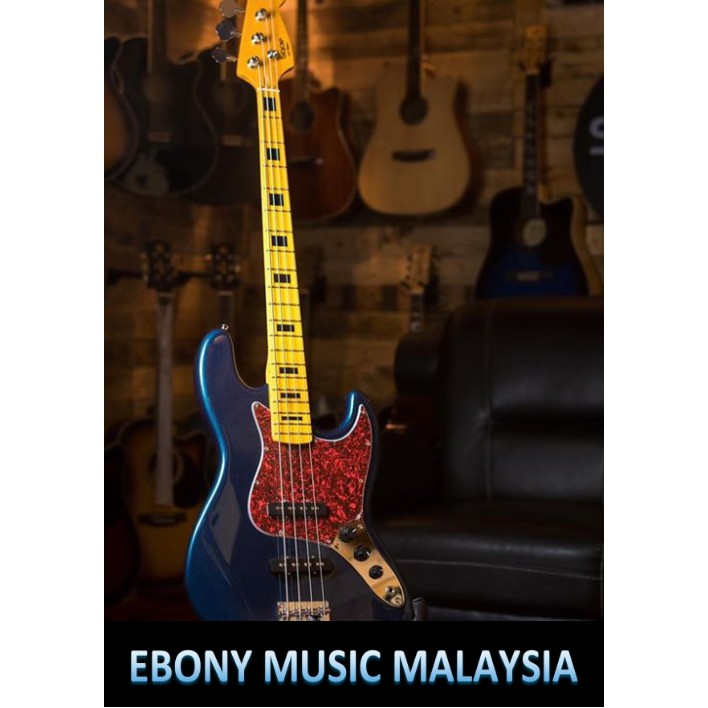 Sqoe JB300 Jazz Bass 4Strings Metallic Blue