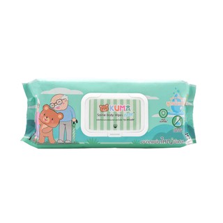 KUMA CARE PLUS สูตรน้ำเกลือ ยับยั้งเชื้อแบคทีเรีย บรรจุ 55แผ่น (1 ห่อ)