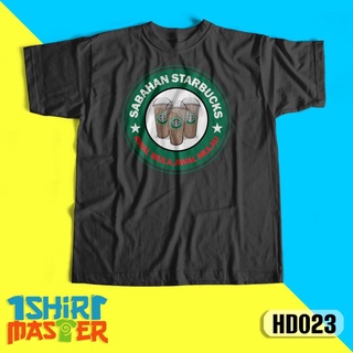 คอตต้อนคอกลมใหม่ เสื้อยืด พิมพ์ลาย SABAHAN STARBUCKS (HD023) ฟรีของขวัญS-5XL