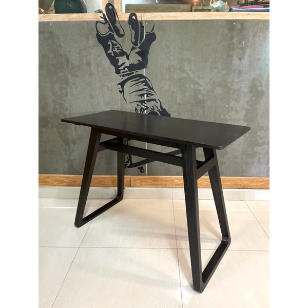 เวียงสักงาม แพร่ โต๊ะทำงานA สีโอ๊ค ขนาด100*45 สูง 75cm. โต๊ะเขียนหนังสือ โต๊ะอเนกประสงค์ไม้สัก - รูปที่ 3