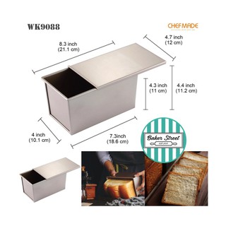 พิมพ์ CHEFMADE รหัส พิมพ์ CHEFMADE รหัส WK9088 พิมพ์ขนมปังเคลือบเทฟลอนสีทอง