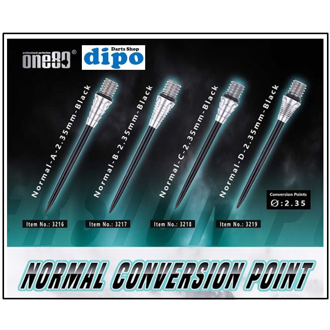 ONE80 Darts Accessories- Conversion Point 2.35mm (Black)