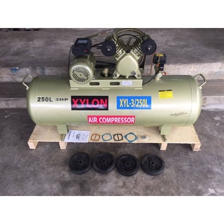 🔥โค้ดINC3LEL3ลด30฿ปั๊มลม สายพานลูกสูบ 3 แรงม้า 220V 250 ลิตร Air Compressor ยี่ห้อ XYLON รุ่น XYL-3/250L