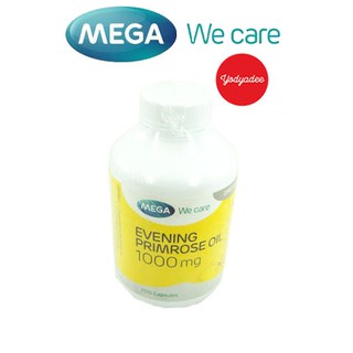 Mega we care Evening primrose oil 1000ng ขวด 200 แค็ปซุล  83394 exp02/2024