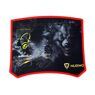 ์์NUBWO แผ่นรองเมาส์เกมมิ่ง Gaming Mouse Pad ขอบแดง มีลวดลายสัตย์ดุร้าย