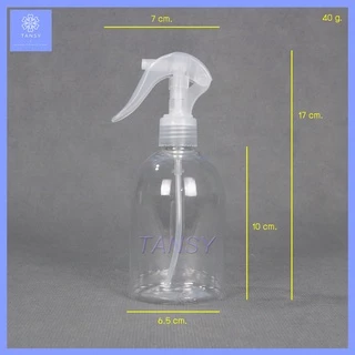 ขวดสเปร์ย 300 มล ระฆังใส+ฟอกกี้ฉีดน้ำ ขาว/ดำ/ใส รุ่น BT300BC (1 ขวด) Spray bottle 300 ml. Transparent bell+foggy