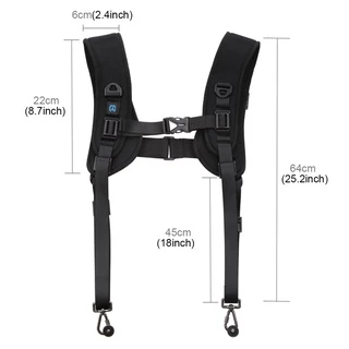 PULUZ Quick Release Double Shoulder สายสะพายกล้อง สายคล้องไหล่ แบบคู่ ใช้สำหรับกล้อง DSLR mirorless
