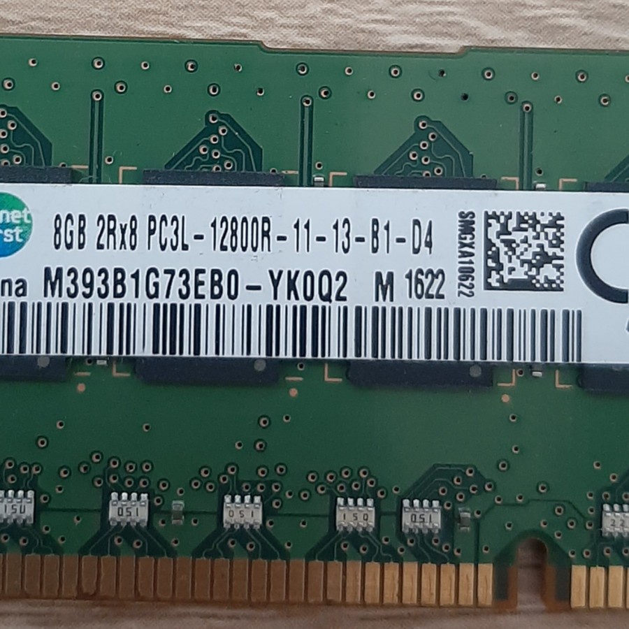 8GB RAM MEMORY 2RX8 PC3L 12800R